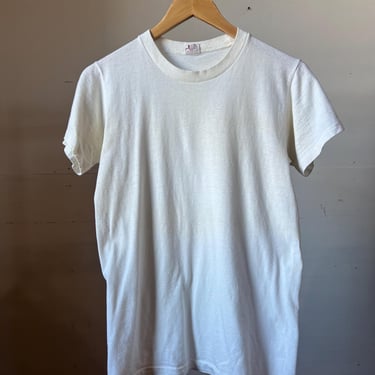 Small, Vintage 1950s Blank White BVD T-Shirt, Cotton, G 