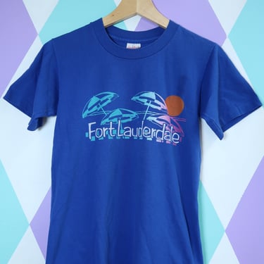 Vintage Fort Lauderdale Souvenir Tee – 80s Beach Sunset Graphic T-Shirt