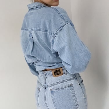 Vintage Light Wash Tapered Denim