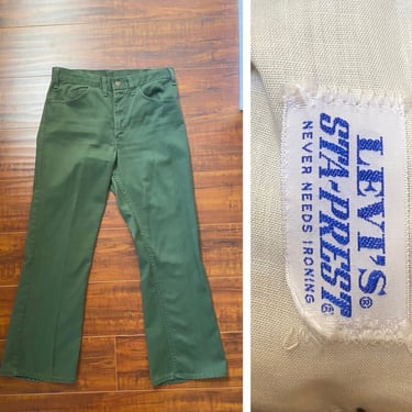 Vintage 1960’s Levi’s Big E Green Pants 