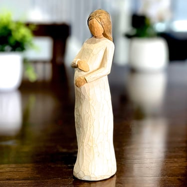 VINTAGE: 2002 - 8" Willow Tree Pregnancy Figurine - "Cherish" - Demdaco - Susan Lordi - SKU 00035297 