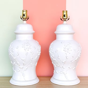 Pair of Pretty White Icing Lamps