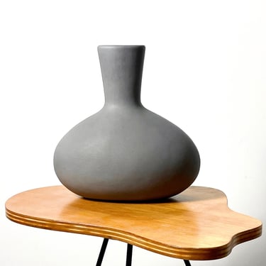 Rare Malcolm Leland Ceramic Egg Shaped Vase Mid Century Modern Architectural Pottery 1950s 