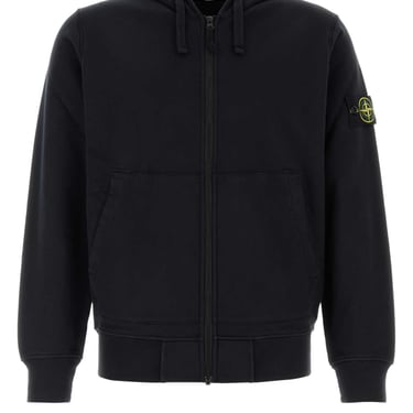 Stone Island Men Midnight Blue Cotton Sweatshirt