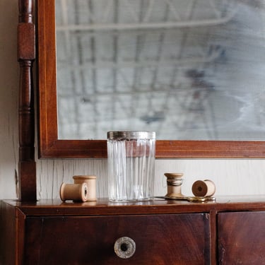 art nouveau decorative french glass vanity jar