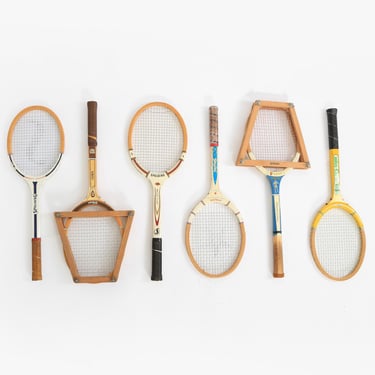 Vintage Rackets wall art gallery wall 