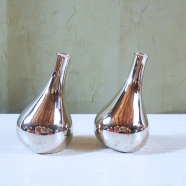Pair of Dansk Onion Candleholders - Silver-plated Candlesticks Designed by Jens Quistgaard 