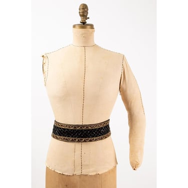 Vintage Christian Dior metallic beaded velvet Ceintures belt M 