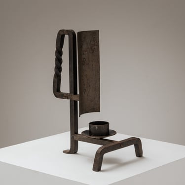 BOUGEOIR BRUTALISTE EN FER FORGÉ, JEAN TOURET, 1970s