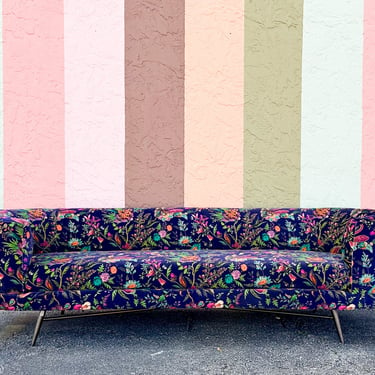 Kips Bay Show House Custom Velvet Sofa