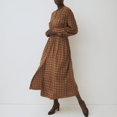 Early Calvin Klein Silk Plaid Dress