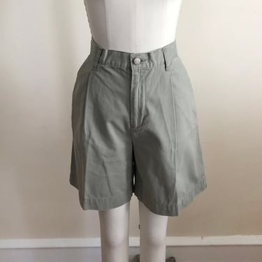 Sage Green Twill Shorts - 1990s 