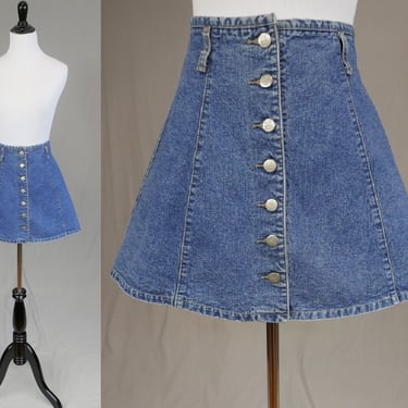 90s Short Jean Mini Skirt - 25