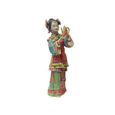 Chinese Oriental Porcelain Qing Style Dressing Wine Jar Pot Lady Figure ws3684E 