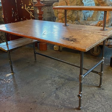 Custom Built Reclaimed Wood Desk w Shelf