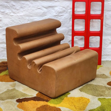 Karelia Lounge Chair in Brown Leather by Liisi Beckmann for Zanotta | Italian Space Age | 1960s 