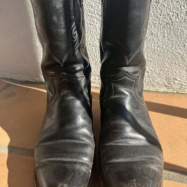 Aquarius Cocktail Vintage Justin Roper Boots - Black