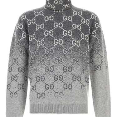 Gucci Men Embroidered Wool Sweater