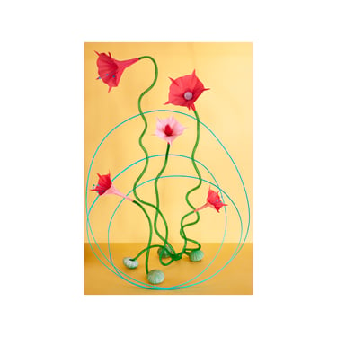 Still Life With Angel Bells Paper Flowers: Floral Photo, Modern Art, Wall Hanging, Decorative Art, Fine Art, Paper flower, Dreamy Photo 