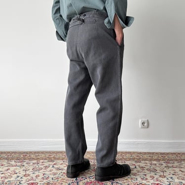 た*き様 50's〜60's French Work Pants vintage 1950s 1960s Vintage French Workwear Trousers – Buckle-Back Salt