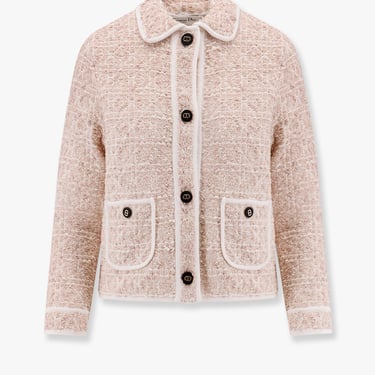 Dior Women Cotton Blend Jacket With Cannage Motif