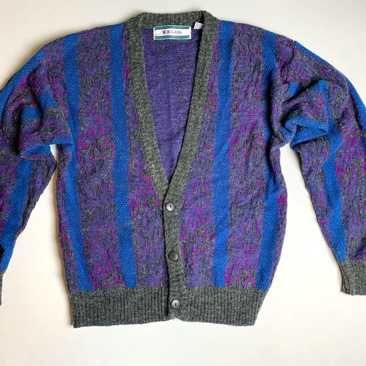 トップス vintage 80s dezert 2tone cardigun vintage 80s dezert 2tone cardigun