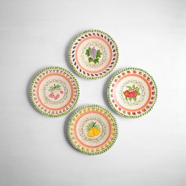 Vintage Collection of Ceramic Fruit Plates, 8.75