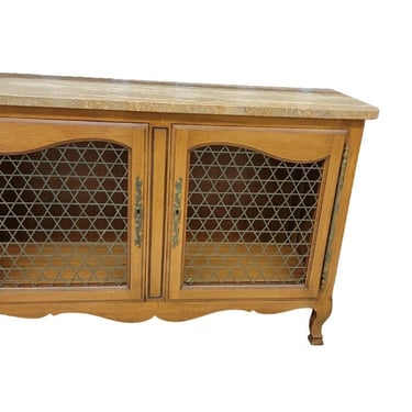 French Provincial Wire Mesh Cabinet 