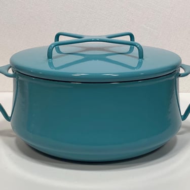 Dansk Købenstyle Turquoise Enamel Pot (#1) 