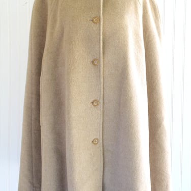 1960-70s - PENDELTON - Wool Cape - Coat - Taupe - Beige - Marked size M 