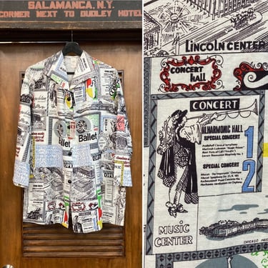 Vintage 1960’s -Deadstock- New York City Art Museum Opera Pop Art Jacket, 60’s Pop Art, Vintage Pop Art, Vintage Blazer, Vintage Clothing 