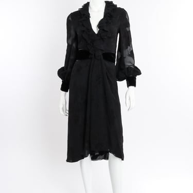 2012 F/W Silk and Velvet Peasant Dress