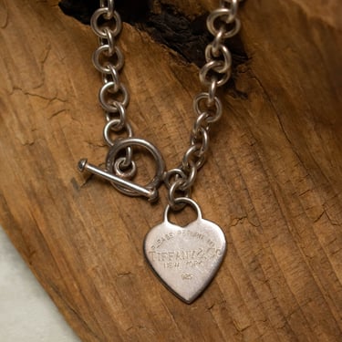 Vintage Return to Tiffany Heart Toggle Closure Necklace