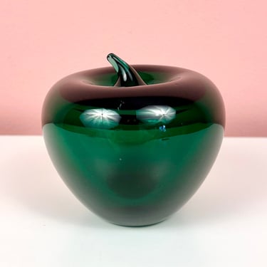 Blenko Handmade Glass Apple - Green 