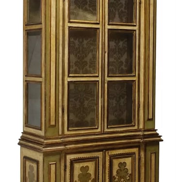 Bookcase, Vintage / Antique, Venetian, Paint Decorated, Parcel Gilt, Display!