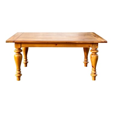Country Farmhouse Style Pine Dining Table 