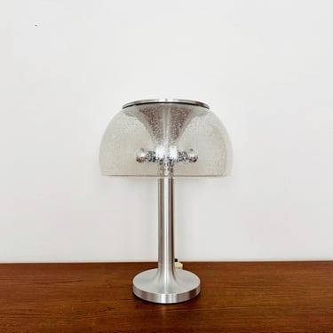 Lovely Mid-Century Modern Mushroom Glass Table Lamp by Temde | 1960s 