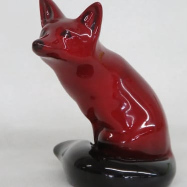Royal Doulton Flambe Sitting Fox HN130 Bone China Porcelain Figurine 2893B