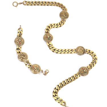 Medallion Necklace, Bracelet and Earring Set