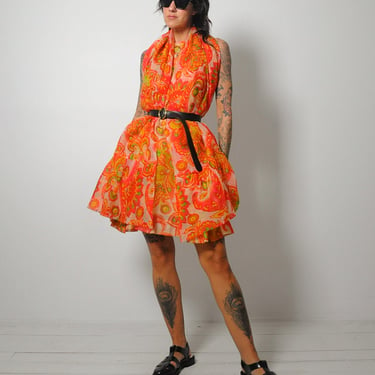 1960's Saks Silk Drop Waist Dress