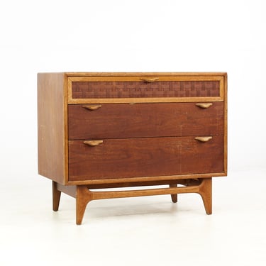 Warren Church for Lane Perception Mid Century Walnut Single Nightstand - mcm 