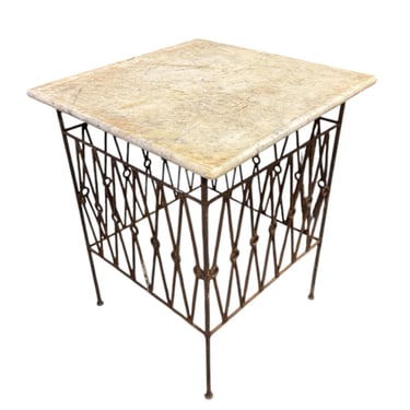 French Marble Top Side Table