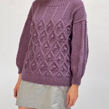 Lavender Cableknit Sweater (M)