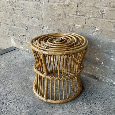 MCM Rattan Stool