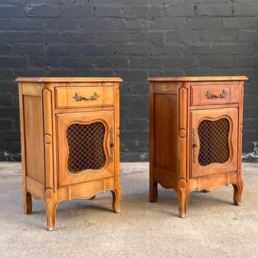 Pair of Vintage French Provincial Style Maple Night Stands, c.1960’s 
