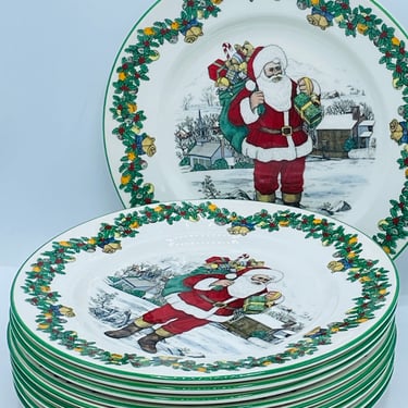 Set of 10 Spode Christmas Tree Collector Plate 