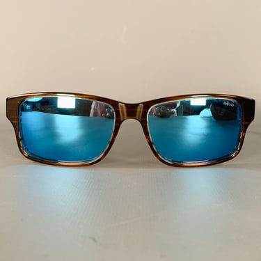 REVO Finley G Brown Blue Acetate Polarized Sunglasses