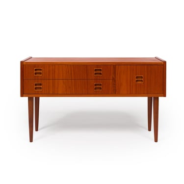 Danish Mid-Century Teak Chest Side Table 1960s 