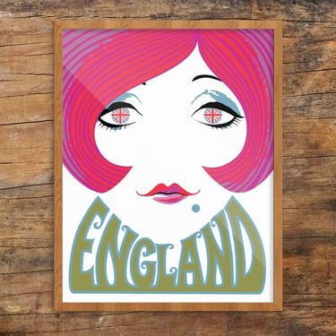 11'' x 14'' English Mod 60's Gal Print