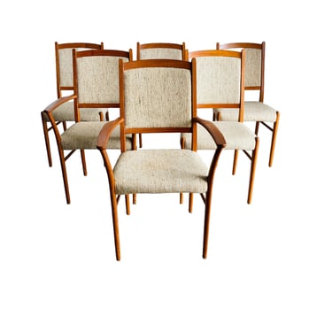 Set 6 Danish Modern Teak Dining Chairs